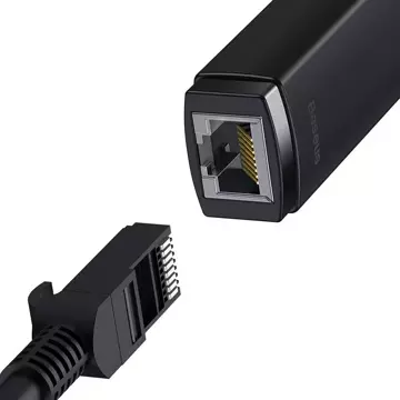 Baseus Lite Series USB-C na RJ45 síťový adaptér, 100 Mbps (černá)