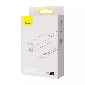 Baseus Lite Series USB-C na RJ45 síťový adaptér, 100 Mbps (černá)