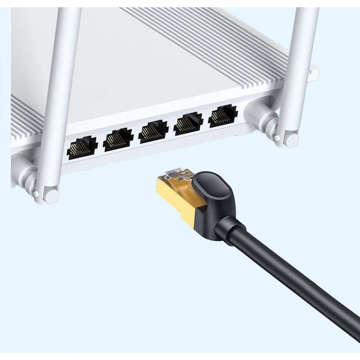 Baseus Speed ​​​​Seven síťový kabel RJ45 10Gbps 30m černý (WKJS011001)