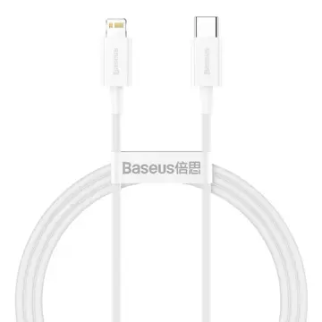 Baseus Superior USB Type C kabel - Lightning Power Delivery 20 W 1 m Bílá (CATLYS-A02)