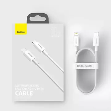 Baseus Superior USB Type C kabel - Lightning Power Delivery 20 W 1 m Bílá (CATLYS-A02)