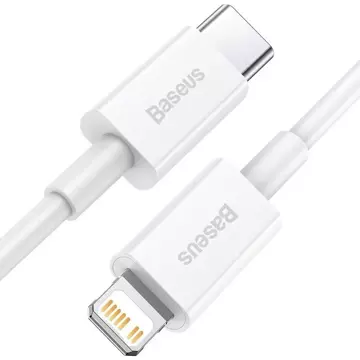 Baseus Superior USB Type C kabel - Lightning Power Delivery 20 W 1 m Bílá (CATLYS-A02)