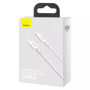 Baseus Superior USB Type C kabel - Lightning Power Delivery 20 W 1 m Bílá (CATLYS-A02)