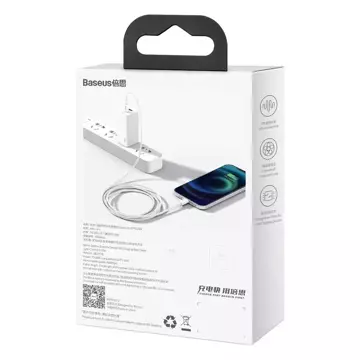 Baseus Superior USB Type C kabel - Lightning Power Delivery 20 W 1 m Bílá (CATLYS-A02)