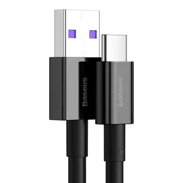 Baseus Superior USB - USB Type C kabel 66 W (11 V / 6 A) Huawei SuperCharge SCP 1 m černý (CATYS-01)
