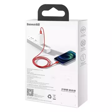 Baseus Superior USB kabel - Lightning 2,4 A 1 m červený (CALYS-A09)