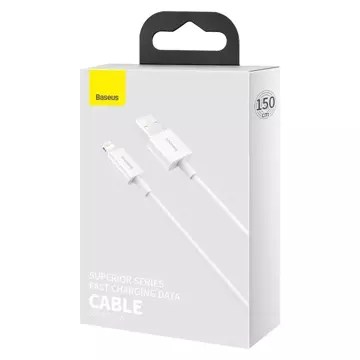 Baseus Superior USB kabel - Lightning 2,4A 1,5 m bílý (CALYS-B02)