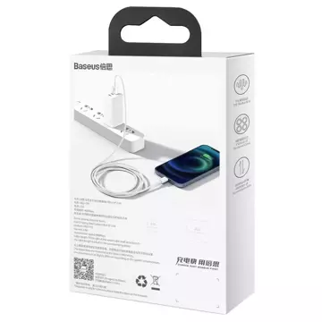 Baseus Superior USB kabel - Lightning 2,4A 1,5 m bílý (CALYS-B02)