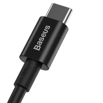 Baseus Superior kabel USB Type C - USB Type C kabel rychlé nabíjení Quick Charge / Power Delivery / FCP 100W 5A 20V 1m černý (CATYS-B01)