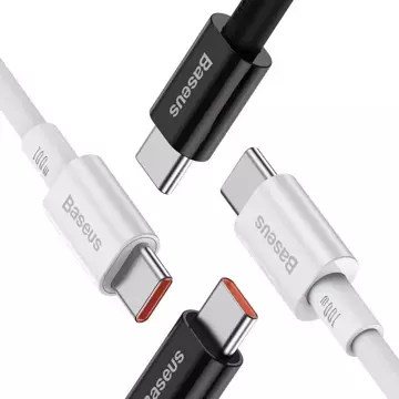 Baseus Superior kabel USB Type C - USB Type C kabel rychlé nabíjení Quick Charge / Power Delivery / FCP 100W 5A 20V 1m černý (CATYS-B01)