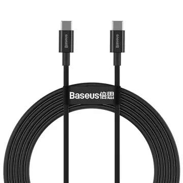 Baseus Superior kabel USB Type C - USB Type C kabel rychlé nabíjení Quick Charge / Power Delivery / FCP 100W 5A 20V 2m černá (CATYS-C01)