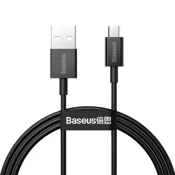 Baseus Superior kabel USB - micro USB pro rychlé nabíjení 2A 1m černý (CAMYS-01)