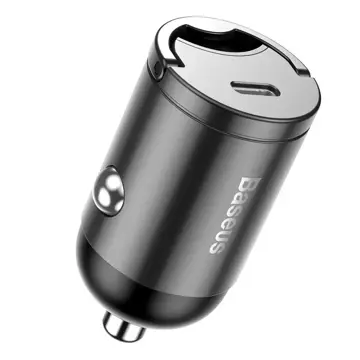 Baseus Tiny Star PPS Mini Smart USB Typ C nabíječka do auta 30W Quick Charge 3.0 PD 3.0 šedá (VCHX-B0G)