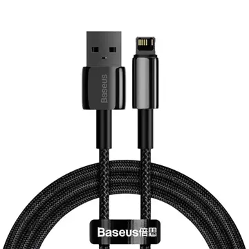 Baseus Tungsten Gold USB to Lightning kabel, 2,4A, 1m (černý)