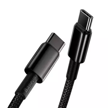 Baseus USB Type C - USB Type C kabel rychlé nabíjení Power Delivery Quick Charge 100 W 5 A 1 m černá (CATWJ-01)