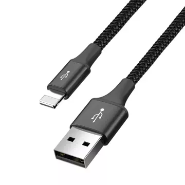 Baseus kabel USB 4v1 2x Lightning / USB Type C / micro USB kabel v nylonovém opletu 3,5A 1,2m černý (CA1T4-A01)