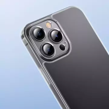 Baseus kryt matného skla pro iphone 13 pro max pevný kryt s gelovým rámečkem průhledný (arws000802)