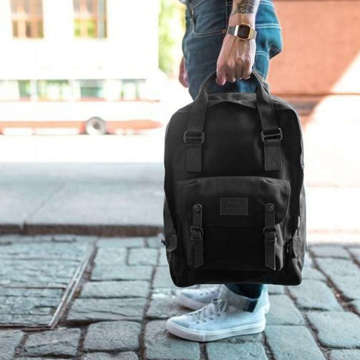 Batoh Himawari taška na notebook 14.1 prostorný voděodolný Universal 17l Travel Backpack Vintage Black