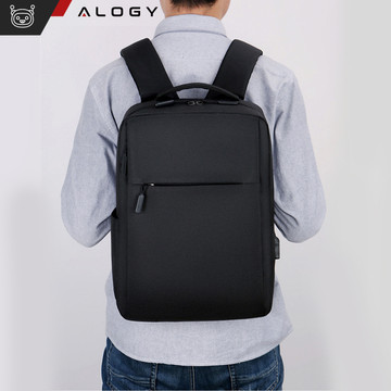 Batoh taška na notebook 15,6" velký voděodolný s USB portem Unisex 41x29x12cm do letadla Alogy Backpack Black