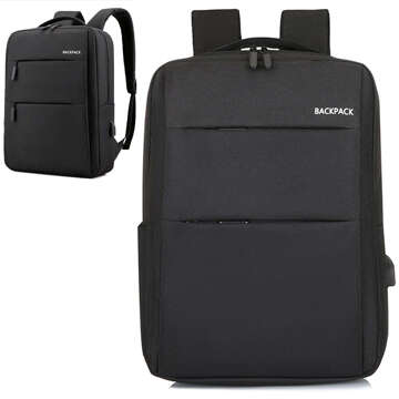 Batoh taška na notebook 15,6" velký voděodolný s USB portem Unisex 44x34x13cm do letadla Alogy Backpack Black