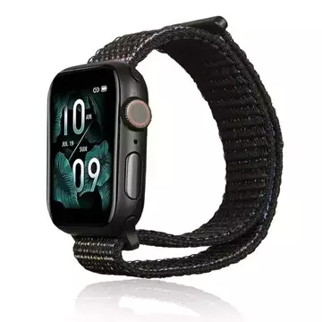 Beline Nylonový řemínek pro chytré hodinky Apple Watch 42/45/45/49 mm černá/černá