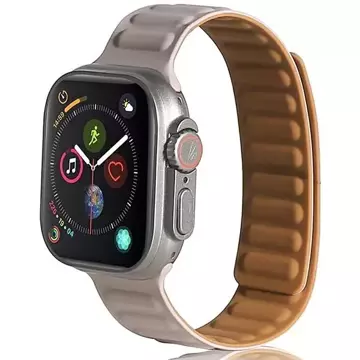 Beline pasek Apple Watch Magnetic 42/44/45/49 mm khaki