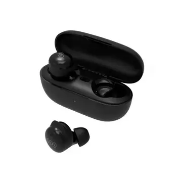 Bezdrátová Bluetooth 5.1 TWS sluchátka QCY Buds T17 Signle Point pouzdro černé