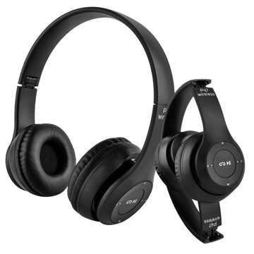 Bezdrátová Bluetooth sluchátka s mikrofonem FM MP3 přes uši S5069 Black