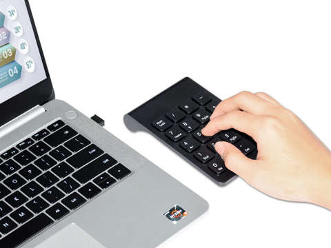 Bezdrátová USB numerická klávesnice pro notebook Alogy Wireless KeyPad