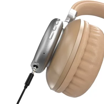Bezdrátová bluetooth sluchátka Dudao se slotem pro kartu micro SD zlatá (X22 zlatá)