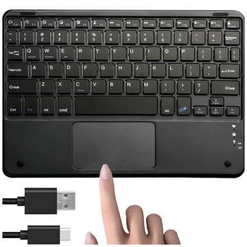 Bezdrátová klávesnice s Bluetooth touchpadem touchpad pro PC TV tablet USB-C Alogy Wireless Black