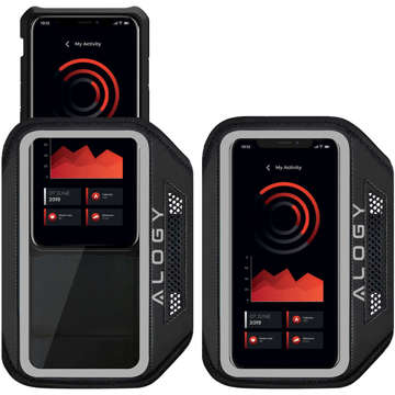 Běžecké pouzdro Alogy WaterProof Sport ArmBand vodotěsné pouzdro na ruku pro telefon 6,7 palce černé
