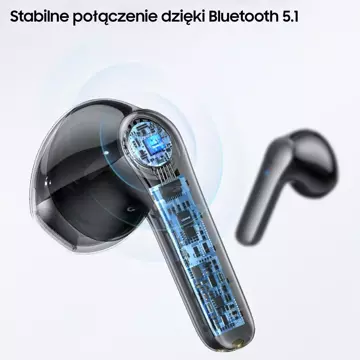 Bluetooth 5.1 sluchátka USAMS TWS XH Series Duální bezdrátová mikrofonní modrá/modrá BHUXH03