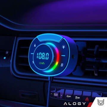 Bluetooth Audio FM MP3 BT vysílač Rychlá USB nabíječka do auta QC 3.0 USB-C typu C PD pro Alogy Car