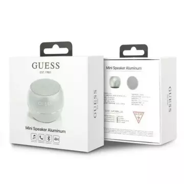 Bluetooth reproduktor Guess GUWSALGEG Speaker mini šedý / šedý