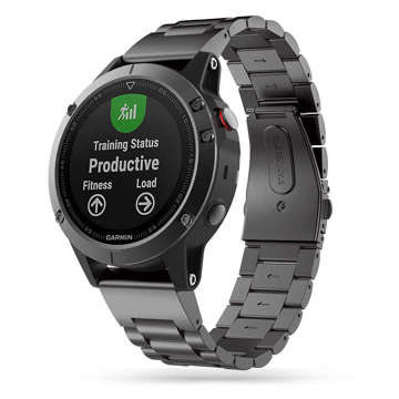 Bransoleta stalawa Stainless do Garmin Fenix ​​​​3 / 5X / 3HR / 5X Plus / 6X / 6X Pro / 7X Black