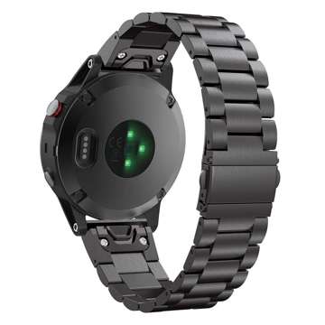 Bransoleta stalawa Stainless do Garmin Fenix ​​​​3 / 5X / 3HR / 5X Plus / 6X / 6X Pro / 7X Black