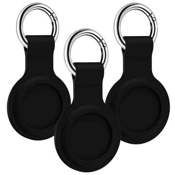 Case x3 silikonová klíčenka Alogy s karabinou pro Apple AirTag Black