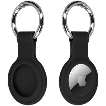 Case x3 silikonová klíčenka Alogy s karabinou pro Apple AirTag Black