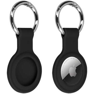 Case x3 silikonová klíčenka Alogy s karabinou pro Apple AirTag Black