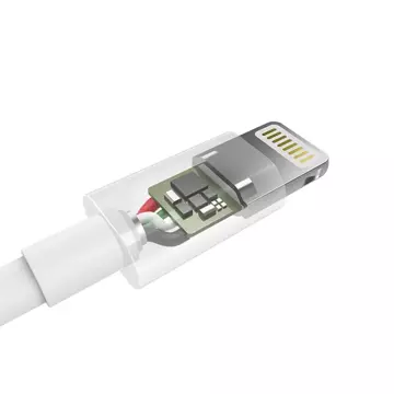 Certifikovaný kabel Choetech Kabel USB-A - Lightning MFI 1,8 m bílý (IP0027)