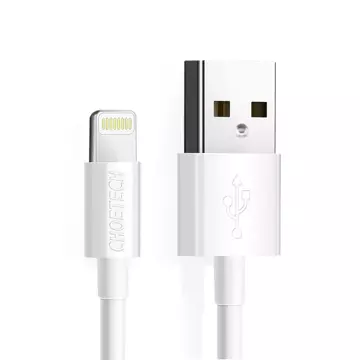 Certifikovaný kabel Choetech Kabel USB-A - Lightning MFI 1,8 m bílý (IP0027)