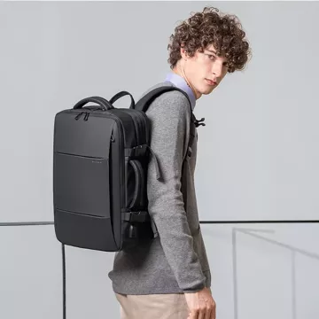 Cestovní batoh Bange BackPack business rozšiřitelný batoh Prostorná taška na 17,3" notebook s USB portem Černá