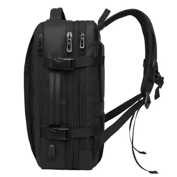 Cestovní batoh Bange BackPack business rozšiřitelný batoh Prostorná taška na 17,3" notebook s USB portem Černá