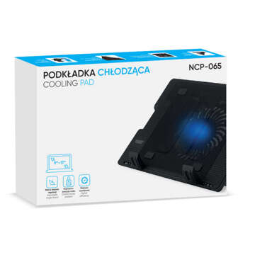 Chladicí podložka pod notebook, podsvícení LED, stojan pro notebook Notebook ChromeBook 9-17" BHP černý