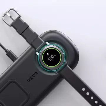 Choetech Qi 10W bezdrátová nabíječka pro telefon a Samsung Galaxy Watch černá (T570-S)