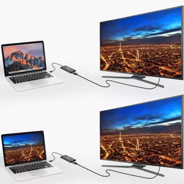 Choetech adaptér USB Type C Thunderbolt 3 (40Gbps) - 2x DisplayPort 4K 60Hz černý (HUB-D03)