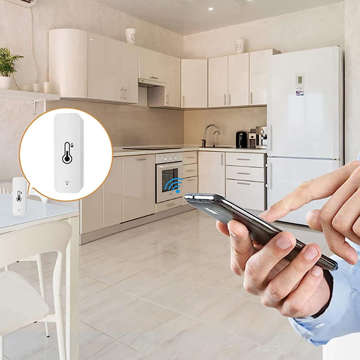 Chytrá sada 2x WiFi Alogy čidlo teploty a vlhkosti Tuya Smart Life Monitor teploměr bílý