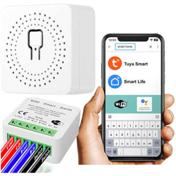 Chytrá sada 2x WiFi vypínač Alogy mini zapuštěný vypínač Tuya Smart Life 16A chytrý dům bílý