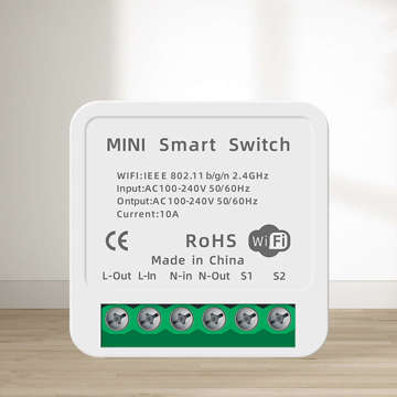 Chytrý WiFi vypínač Alogy mini zapuštěný vypínač Tuya Smart Life 16A chytrý dům bílý